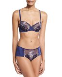 Wild Seduction Balconette Bra, Navy Multi