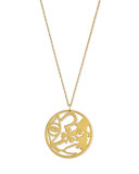 Eden Medallion Pendant Necklace with Diamond, 25"L