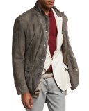 Lamb Suede Sport Jacket, Gray