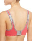 Colorblock Sport Contour Bra, Frost Gray/Berry