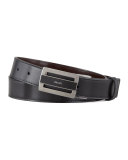 Fabazia Reversible Logo Belt, Brown