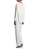 Long-Sleeve Wool-Cashmere Tunic 