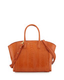 Brera 30 Sport Ostrich Satchel Bag, Orange