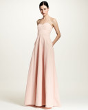 Strapless Sweetheart-Neck Gown
