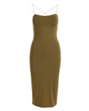 Strappy Cutout Midi Dress, Army