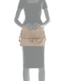 Faye Medium Flap Shoulder Bag, Motty Gray