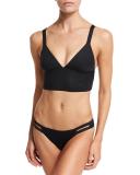 Neutra Strappy-Back Bustier Swim Top, Black