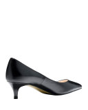Juliana Low-Heel Leather Pump, Black