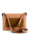 Pulce XL Leather Crossbody Bag, Light Pink