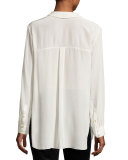 Long Essential Silk Crepe Shirt