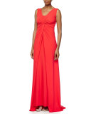 Opera V-Neck Knotted Gown