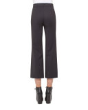 Cara Straight-Leg Cropped Pants, Black