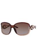 Gradient Polarized Butterfly Split-Temple Sunglasses, Brown