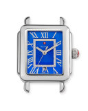 Madison Watch Head with Diamonds, Silver/Cobalt