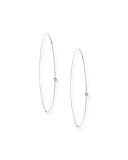 Large Magic Diamond Hoops, White Gold