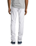 Slim-Fit Distressed Jean, White