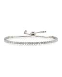 18K White Gold Diamond Heart Bracelet