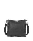 Rockstud Small Pebbled Leather Hobo Bag