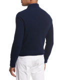 Cotton-Tech Hybrid Zip-Front Jacket, Navy