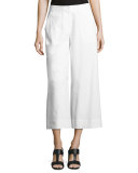 Kenmare Cropped Wide-Leg Pants, White