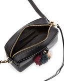 Sofia Mini Tassel Crossbody Bag, Black/Multi