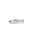 Crossover Ring with Diamonds