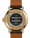 The Runwell Yellow Gold Watch with Brown Leather Strap, 41mm