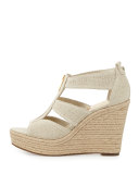 Damita Zip-Front Wedge Sandal