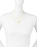 18K Gold "Never Fear" Snake Poesy Pendant Necklace