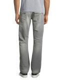 Ricky Distressed Straight-Leg Jeans, Worn Tin