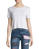 Cindy Classic Crewneck Tee, White