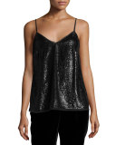 Gowa Sequined Cami Top, Caviar