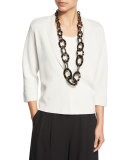 Silk Organic Cotton Interlock Boxy Jacket 