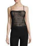 Ottoman Jersey Tank Top, Black