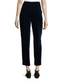Rivington Velvet Ankle Pants, Galaxy Blue