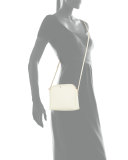 Multi-Pouch Calfskin Crossbody Bag, Pearl
