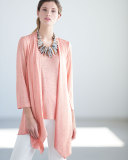 Sleeveless Gauze Knit Long Tank, Petite
