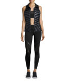 Vitality Lace-Panel Sport Leggings, Grenache