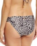 Bia Deva Leopard-Print Full Swim Bottom, Gray