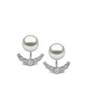 South Sea Pearl & Diamond Jacket Earrings