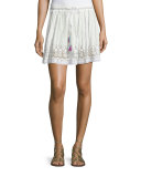 Phoebe Prairie Lace Miniskirt, White