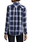 Hunter Plaid Shirt, Oxford Blue