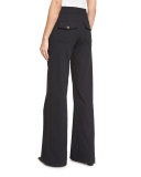 Wanderlust Wide-Leg Utility Pants, Black