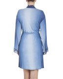 Stormy Skies Jersey Wrap Robe, Blue