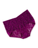 Signature Lace Retro V-Kini Briefs, Fine Wine