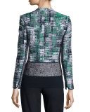 Marcy Zip-Front Printed Jacket