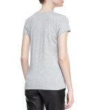 Boy-Fit Jersey Tee, Heather Gray