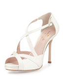 fensano strappy satin sandal, ivory