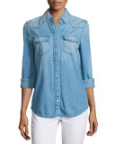 Sutton Embroidered Chambray Shirt