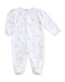 Fairy Tale Princess Printed Pima Footie Pajamas, Pink/White, Size 0-9 Months